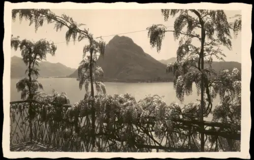 Ansichtskarte Lugano S. Salvatore Stimmungsbild Fotokarte 1928