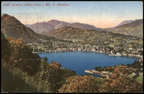 Ansichtskarte Lugano Lugano, collina d'oro e Mte. S. Salvatore. 1930