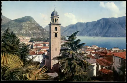 Ansichtskarte Lugano Stadtpartie Fotokarte 1964
