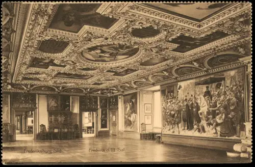 Kopenhagen København Schloss/Slot Frederiksborg Frederik d. III Sal. 1917