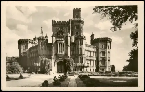 Postcard Frauenberg Hluboká nad Vltavou Schloss Zanmek - Fotokarte 1958