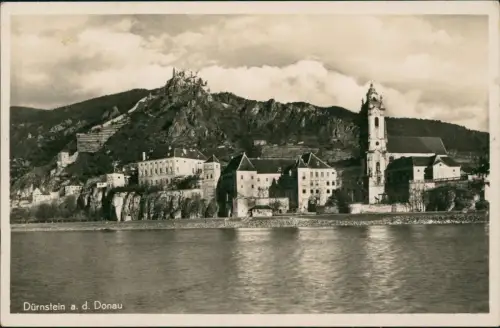 Ansichtskarte Dürnstein Blick auf die Stadt - Fotokarte 1930