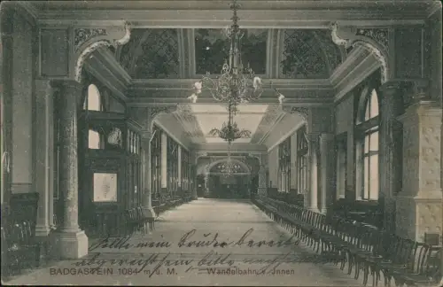 Ansichtskarte Bad Gastein Wandelbahn von Innen 1913