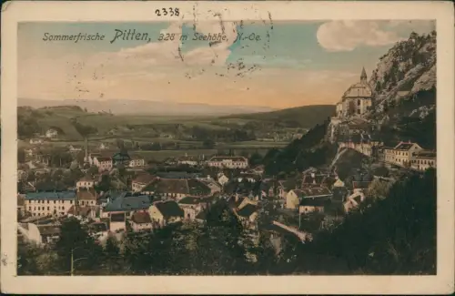 Ansichtskarte Pitten Blick auf die Stadt 1914