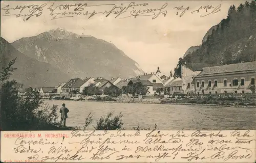 Ansichtskarte Oberdrauburg Stadt mit Hochstadl 1905