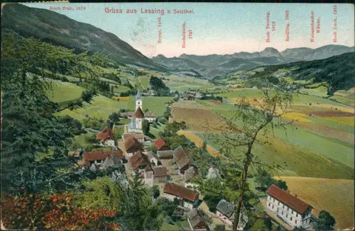 Ansichtskarte Lassing Selzthal Steiermark Stadtpartie 1909
