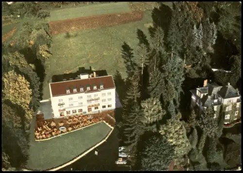 Bad Orb Hotel ATLANTIK Spessart v. Flugzeug aus, Luftaufnahme 1960