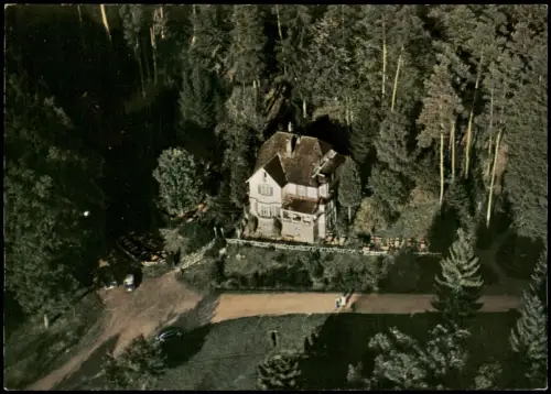 Ansichtskarte Bad Orb Luftaufnahme Jagdhaus Haselruh Inhaber Heinz Stahr 1960