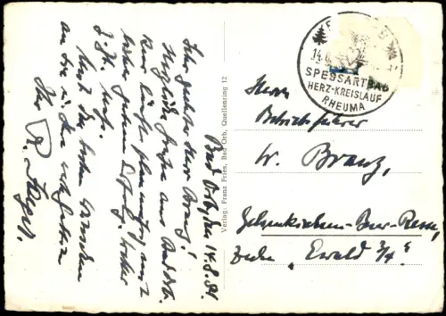 Ansichtskarte Bad Orb Philippsquelle 1950