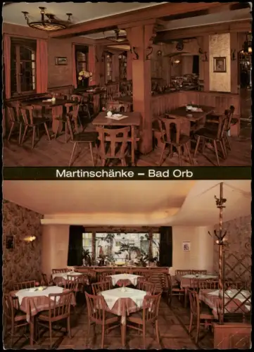 Bad Orb Gasthaus Martinschänke Mehrbild-AK Innenansichten 1979/1965