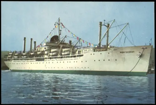 COMPAÑÍA TRASATLÁNTICA ESPAÑOLA Schiff Ship M/N Montserrat 1960