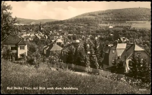 Ansichtskarte Bad Berka DDR AK Panorama Blick nach dem Adelsberg 1961