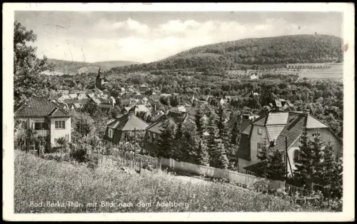 Ansichtskarte Bad Berka DDR AK Panorama-Blick nach dem Adelsberg 1960