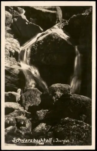 Region Reichenberg Wasserfall Waterfall Schwarzbachfall im Isergebirge 1940