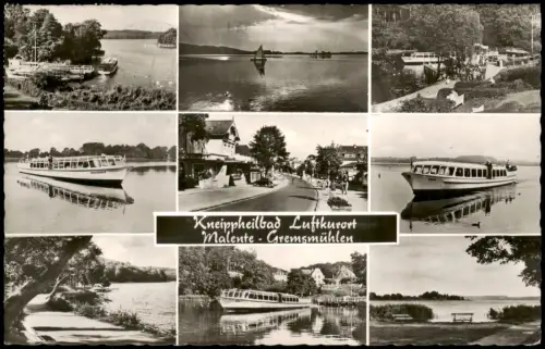 Bad Malente-Gremsmühlen-Malente Mehrbildkarte mit See-Ansichten u. Schiffen 1965