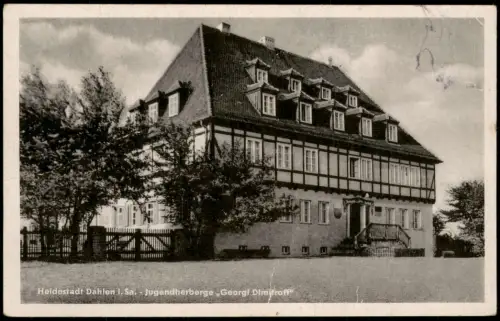 Ansichtskarte Dahlen Jugendherberge "Georgi Dimitroff" zur DDR-Zeit 1958