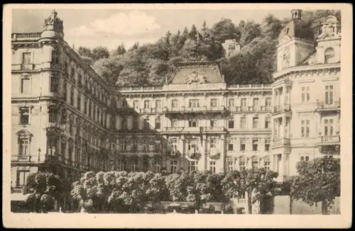 Postcard Karlsbad Karlovy Vary Grand Hotel Moskva 1940