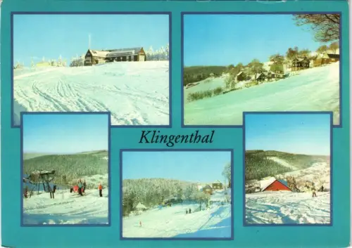 Klingenthal Gasthaus, Überblick, verschieden Ansichten von der Piste 1981