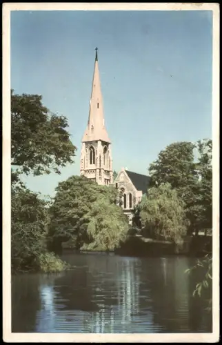 Postcard Kopenhagen København THE ENGLISH CHURCH. 1962