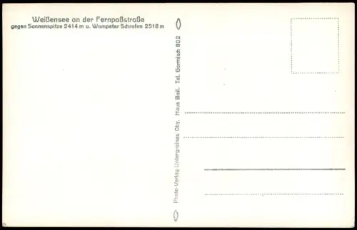 Ansichtskarte Weißensee Fernpass-Straße 1934