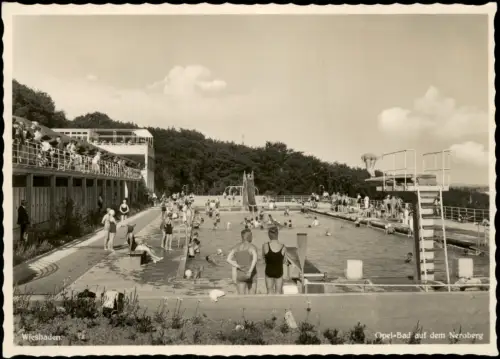 Ansichtskarte Wiesbaden Opel-Bad auf dem Neroberg 1936