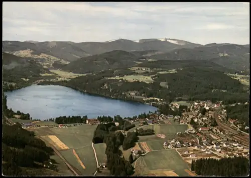 Ansichtskarte Titisee-Titisee-Neustadt Luftaufnahme Titisee mit Feldberg 1960