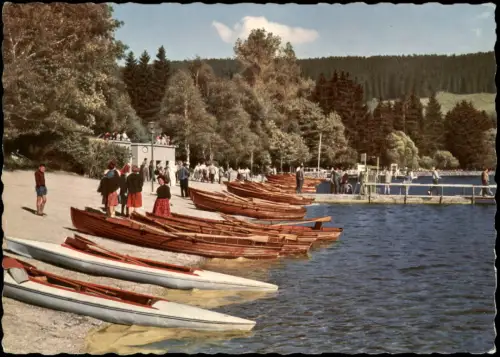 Titisee-Neustadt Bootsanlegestelle am Titisee mit Ruderbooten 1960