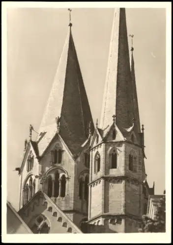 Ansichtskarte Gelnhausen Marienkirche mit Vierungsturm und Südostturm 1940