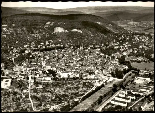 Ansichtskarte Gelnhausen Luftaufnahme der Stadt 1961