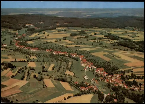 Winterkasten-Lindenfels (Bergstraße) Luftaufnahme   Feldern und Wälder 1962