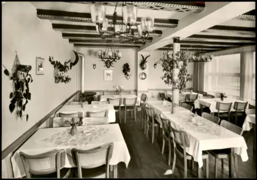 Schönau b. Heidelberg Innenansicht Gasthaus und Pension Schriesheimer Hof 1963