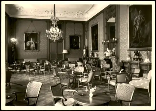 Ansichtskarte Kronberg im Taunus Grüner Salon im Schlosshotel Kronberg 1955