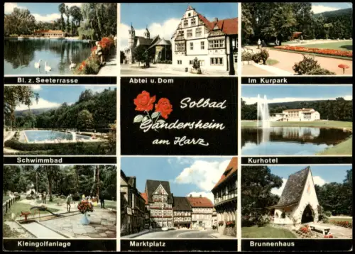 Bad Gandersheim Mehrbildkarte Solbad Gandersheim am Harz mit 8 Ansichten 1965