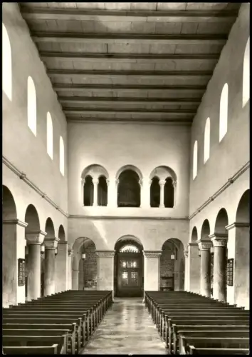 Bad Gandersheim Münster (Ehem. Damenstiftskirche), Innenansicht nach Westen 1960