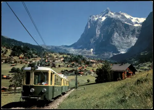 Ansichtskarte Grindelwald Wengernalpbahn (WAB) vor dem Wetterhorn 1975