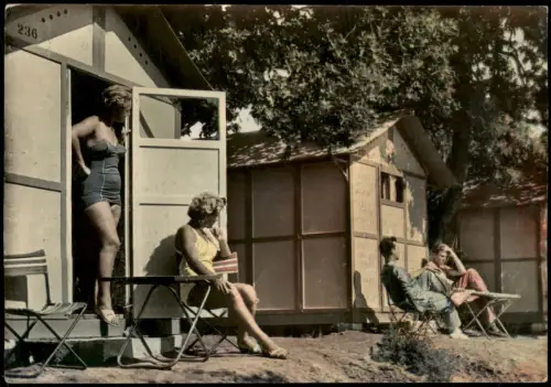 Postcard Warna Варна Bungalows am Goldenen Sand 1964