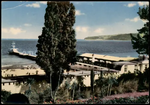 Postcard Warna Варна Badeanstalt am Strand BAPHA VARNA 1964