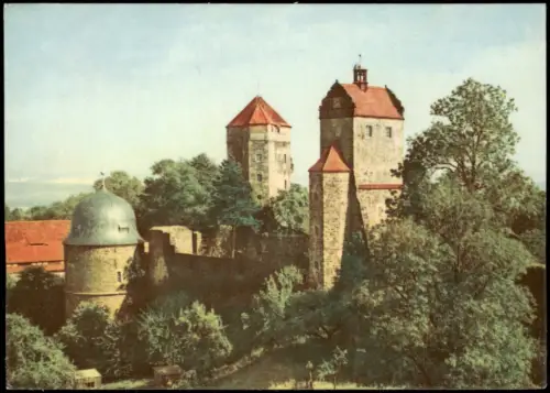 Ansichtskarte Stolpen Burg Stolpen: Nordansicht 1963