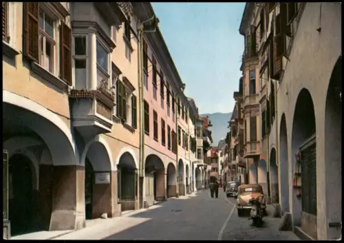 Cartolina Meran Merano Laubengasse mit Arkaden 1961