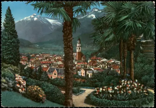 Cartolina Meran Merano Stazione di Cura 1961