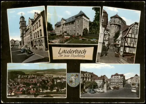 Lauterbach Hessen Mehrbild-AK Ortsansichten Tor zum Vogelsberg 1960