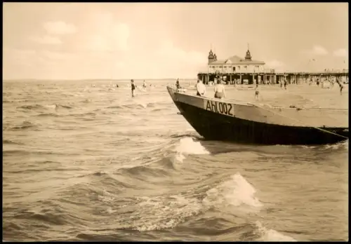 Ahlbeck (Usedom) Ostseebad Usedom zur DDR-Zeit Blick zur Seebrücke 1968