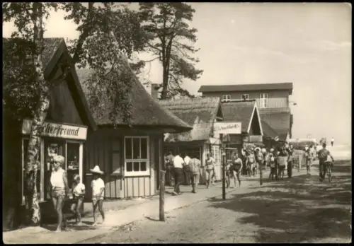 Prerow Personen auf dem Weg zum Strand Strandstraße DDR AK 1969