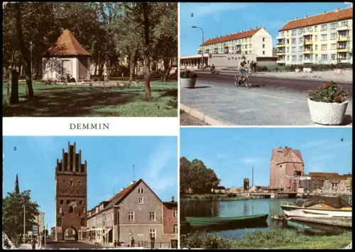 Demmin Marienhain, Neubauten am Markt, Luisentor, Hafen 1977
