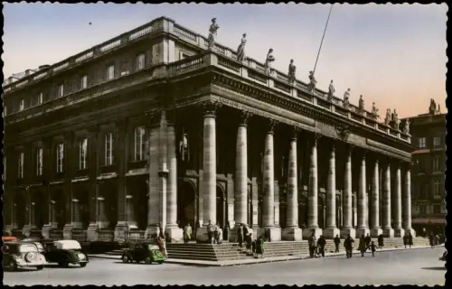 CPA Bordeaux Theater Le Grand Théâtre, Autos 1950