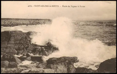 Saint-Gildas-de-Rhuys SAINT-GILDAS-de-RHUYS Étude de Vagues à Portas 1926