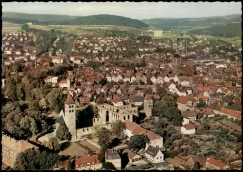 Ansichtskarte Bad Hersfeld Luftbild Luftaufnahme Totale v. Flugzeug aus 1960