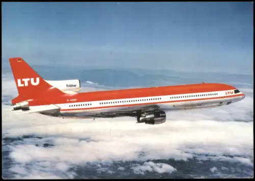 Ansichtskarte  Flugzeug Airplane Avion LTU TriStar L-1011-1 Lockheed 1989