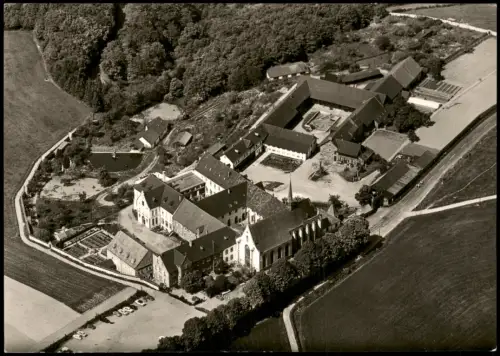Heimbach (Eifel) KLOSTER MARIAWALD Eifel v. Flugzeug aus, Luftaufnahme 1970