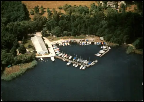 Waren (Müritz) Luftbild mit Wassersportverein Stille Bucht von Kamerun 1995